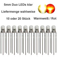 Duo LED 5mm bicolor LEDs 3-pin DIGITAL Lichtwechsel Loks Zug Triebwagen G 1 0 H0