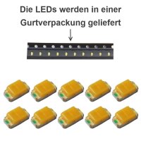 DUO LED 0603 bicolor SMD warmweiß / rot Lichtwechsel Loks Wendezug 10 Stück S439