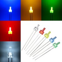 Set LED 2mm Tower WEIß BLAU ROT GELB GRÜN 5...