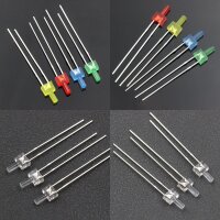 Set LED 2mm Tower WEIß BLAU ROT GELB GRÜN 5 Farben Sortiment LEDs 50 Stück S477