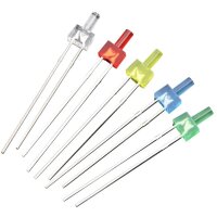 Set LED 2mm Tower WEIß BLAU ROT GELB GRÜN 5 Farben Sortiment LEDs 50 Stück S477