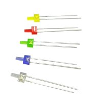 Set LED 2mm Tower WEIß BLAU ROT GELB GRÜN 5 Farben Sortiment LEDs 50 Stück S477