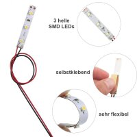LED Beleuchtung Hausbeleuchtung mit 40cm Kabel Licht Häuser RC H0 TT N 10 Stück