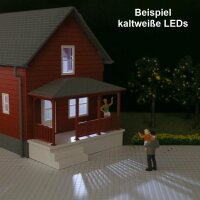 LED Beleuchtung Hausbeleuchtung mit 40cm Kabel Licht Häuser RC H0 TT N 10 Stück