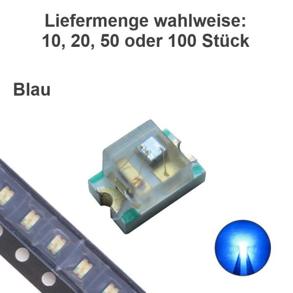 Blink LED SMD 0805 Blinker Blinklicht Mini LEDs blinkend 1,5Hz (90x pro Minute) Blau 20 Stück