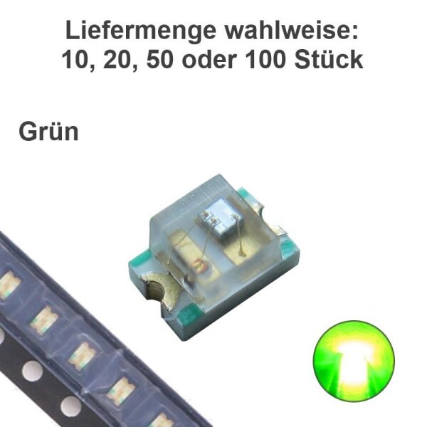 Blink LED SMD 0805 Blinker Blinklicht Mini LEDs blinkend 1,5Hz (90x pro Minute) Grün 20 Stück