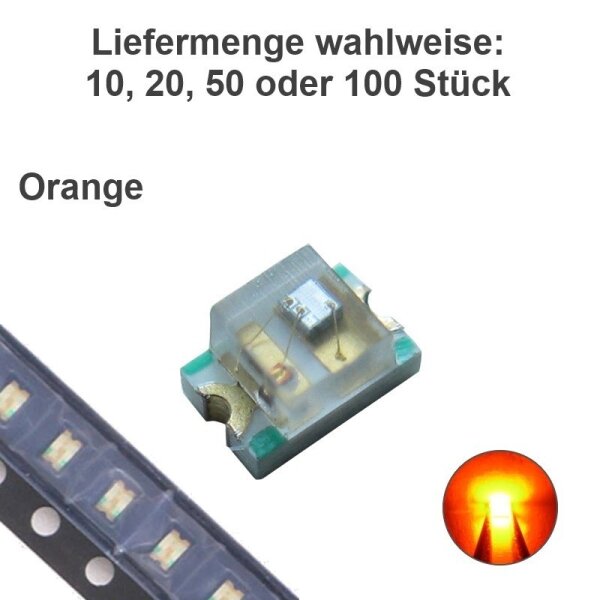 Blink LED SMD 0805 Blinker Blinklicht Mini LEDs blinkend 1,5Hz (90x pro Minute) Orange 20 Stück