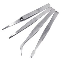Pinzetten Set 4-teilig 115mm 120mm Spitzpinzette...