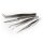 Pinzetten Set 4-teilig 115mm 120mm Spitzpinzette Kreuzpinzette Flachpinzette