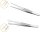 Pinzetten Set 4-teilig 115mm 120mm Spitzpinzette Kreuzpinzette Flachpinzette