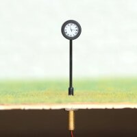 Bahnhofsuhr Uhr mit LED Beleuchtung Höhe 4cm H0 TT beleuchtet Bahnhof Bahnsteig