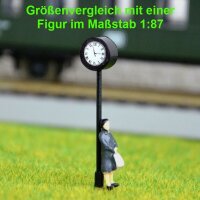 Bahnhofsuhr Uhr mit LED Beleuchtung Höhe 4cm H0 TT beleuchtet Bahnhof Bahnsteig