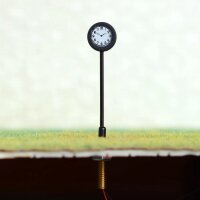Bahnhofsuhr Uhr mit LED Beleuchtung Höhe 4cm H0 TT beleuchtet Bahnhof Bahnsteig