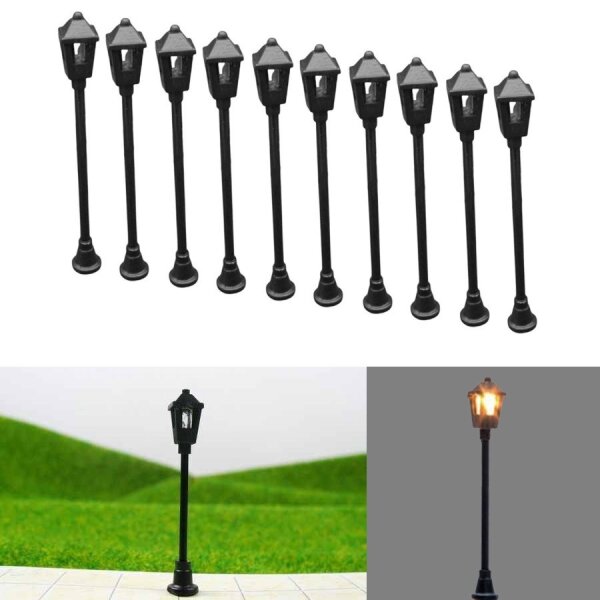 Straßenlampen N TT Parklaterne Leuchte 3 bis 4,5cm variable Höhe 10 Stück S152