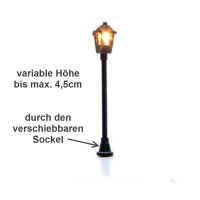 Straßenlampen N TT Parklaterne Leuchte 3 bis 4,5cm variable Höhe 10 Stück S152