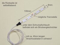 LED Beleuchtung Hausbeleuchtung 10cm 6 LEDs 40cm Kabel Häuser RC H0 N 10 Stück