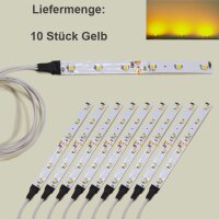 LED Beleuchtung Hausbeleuchtung 10cm 6 LEDs 40cm Kabel Häuser RC H0 N 10 Stück