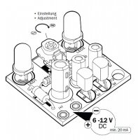 LED Wechselblinker Blinker 6-12V DC regelbar z.B. Bahnübergang B092 Kemo A2075