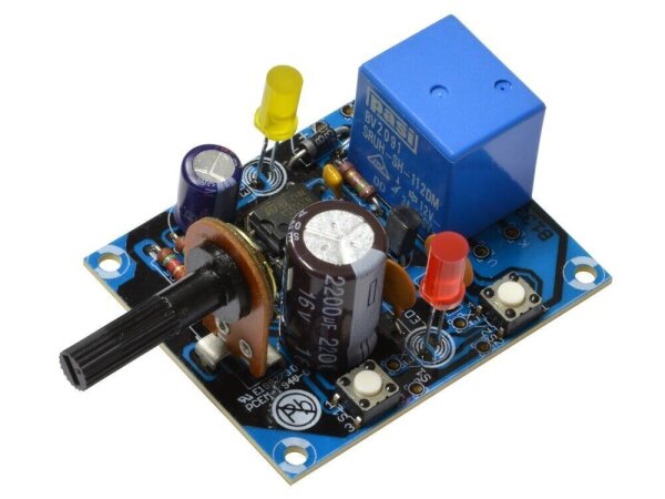 Zeitschalter Timer Zeitrelais 12V DC ca. 1 Sek. - 40 Min Kemo B133 Bausatz A2070