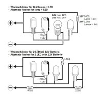 Blinker Wechselblinker 7-24V DC 1A LEDs und Glühlämpchen Bausatz M079E Kemo S102