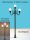 H0 Straßenlampen Parkleuchten LED 7,7cm 12-19V Lampe Laterne Leuchte 5 Stück Grün