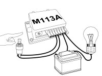 Zeitschalter Timer Zeitrelais 12V bis 15V DC ca. 2 Sek - 23 Min Kemo M113A A2086