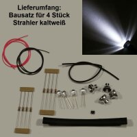Flutlichtstrahler Scheinwerfer Flutlicht H0 RC LED Beleuchtung 4 Stück Strahler