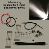Flutlichtstrahler Scheinwerfer Flutlicht H0 RC LED Beleuchtung 4 Stück Strahler