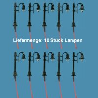 Straßenlampen N Z Laternen Leuchten 2,5cm Beleuchtung Modellbahn 10 Stück S233