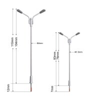 LED Straßenlampen H0 TT Laterne Leuchte 7cm 10cm 12-19V Modellbahn 10 Stück