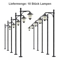 LED Straßenlampen H0 TT 6,5cm Lampe Leuchte Laterne Modellbahn 10 Stück S629