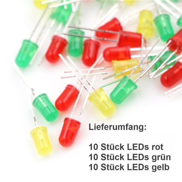 50 x DIODI LED diametro 5mm COLORI: BIANCO - ROSSO - BLU - VERDE - GIALLO - RGB