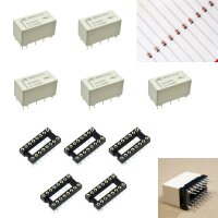 Miniatur Relais bistabil 2 Spulen 2xUM 2 Wechsler 2A 12V...