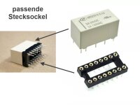 Miniatur Relais bistabil 2 Spulen 2xUM 2 Wechsler 2A 12V 9V - 24V Sockel Dioden