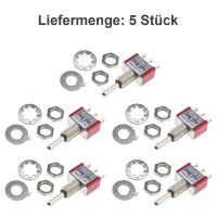 Miniatur Kipptaster Taster 3-Pin (EIN) AUS (EIN) Kippschalter tastend Modellbau