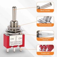 Miniatur Kipptaster Taster 3-Pin (EIN) AUS (EIN) Kippschalter tastend Modellbau