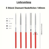 Diamant Nadelfeilen Schlüsselfeilen Set 10 / 5 Mini Diamantfeilen Micro Feilen