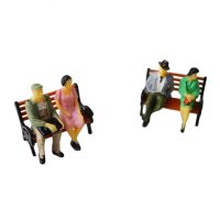 Figuren sitzend Reisende 1:32 für Waggons Spur 1 + Carrera 132 Set 9 Stück F28a