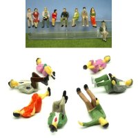 Figuren sitzend Reisende 1:32 für Waggons Spur 1 + Carrera 132 Set 9 Stück F28a