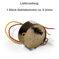 Getriebemotor Langsamläufer Motor 230V AC 1-5RPM Grillmotor Pyramiden Drehteller