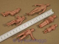 Figuren stehend sitzend unbemalt für Spur G und Carrera 124 Set 10 Stück F33