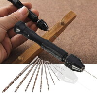 Sortiment Mini Bohrer 0,5-2,0mm Miniaturbohrer mit Handbohrer 10 Stück S090