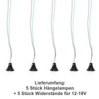 Deckenlampen Hängelampen H0 Lampen Leuchten Häuser Lokschuppen 5 Stück S382