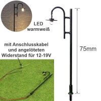 LED Straßenlampen H0 Bogenleuchten 7,5cm Bogenlampen 10 Stück Laternen Leuchten