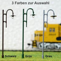 LED Straßenlampen H0 Bogenleuchten 7,5cm Bogenlampen 10 Stück Laternen Leuchten