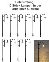 LED Straßenlampen H0 Bogenleuchten 7,5cm Bogenlampen 10 Stück Laternen Leuchten