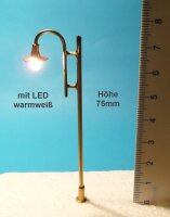 LED Straßenlampen H0 Bogenleuchten 7,5cm Laternen Leuchten Lampen 10 Stück S799