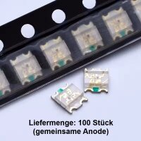 SMD LED 3227 RGB Tricolor gemeinsame Anode Plus / Kathode Minus 10 50 100 LEDs