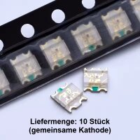 SMD LED 3227 RGB Tricolor gemeinsame Anode Plus / Kathode Minus 10 50 100 LEDs