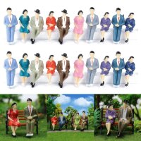 Figuren sitzend Reisende 1:32 für Waggons Spur 1 +...